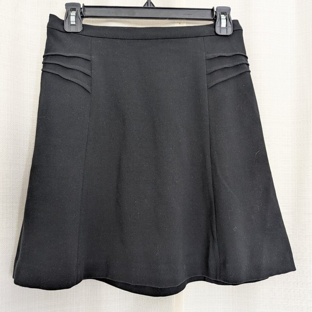 Mossimo Preppy Flare mini skirt Pull on Stretch Skater Festival Small Black